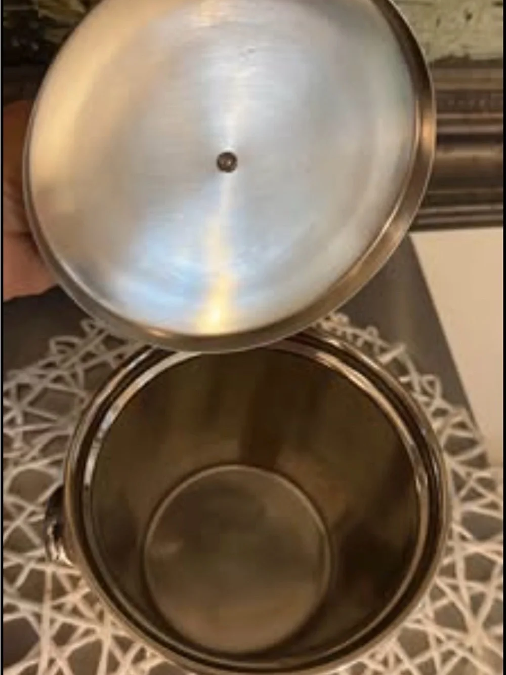 Pottery Barn Stainless Steel Ice Bucket - Silver